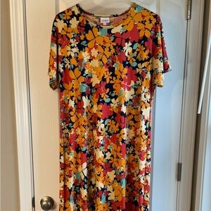LuLaRoe XL multi colored maxi dress.